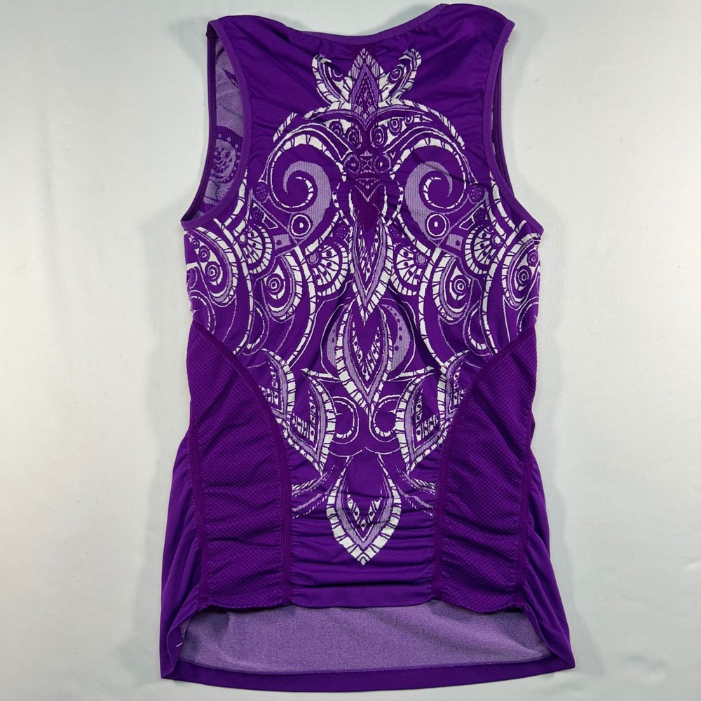 Athleta Purple‎ Mandala Seamless Mesh Racerback Tank Top 581506 Womens Medium - Picture 5 of 5